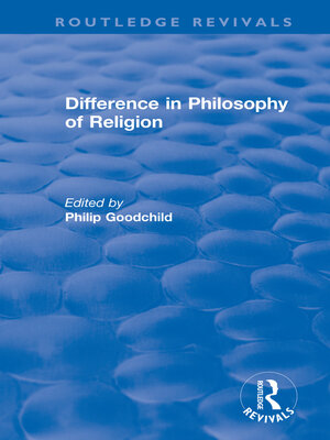 cover image of Difference in Philosophy of Religion